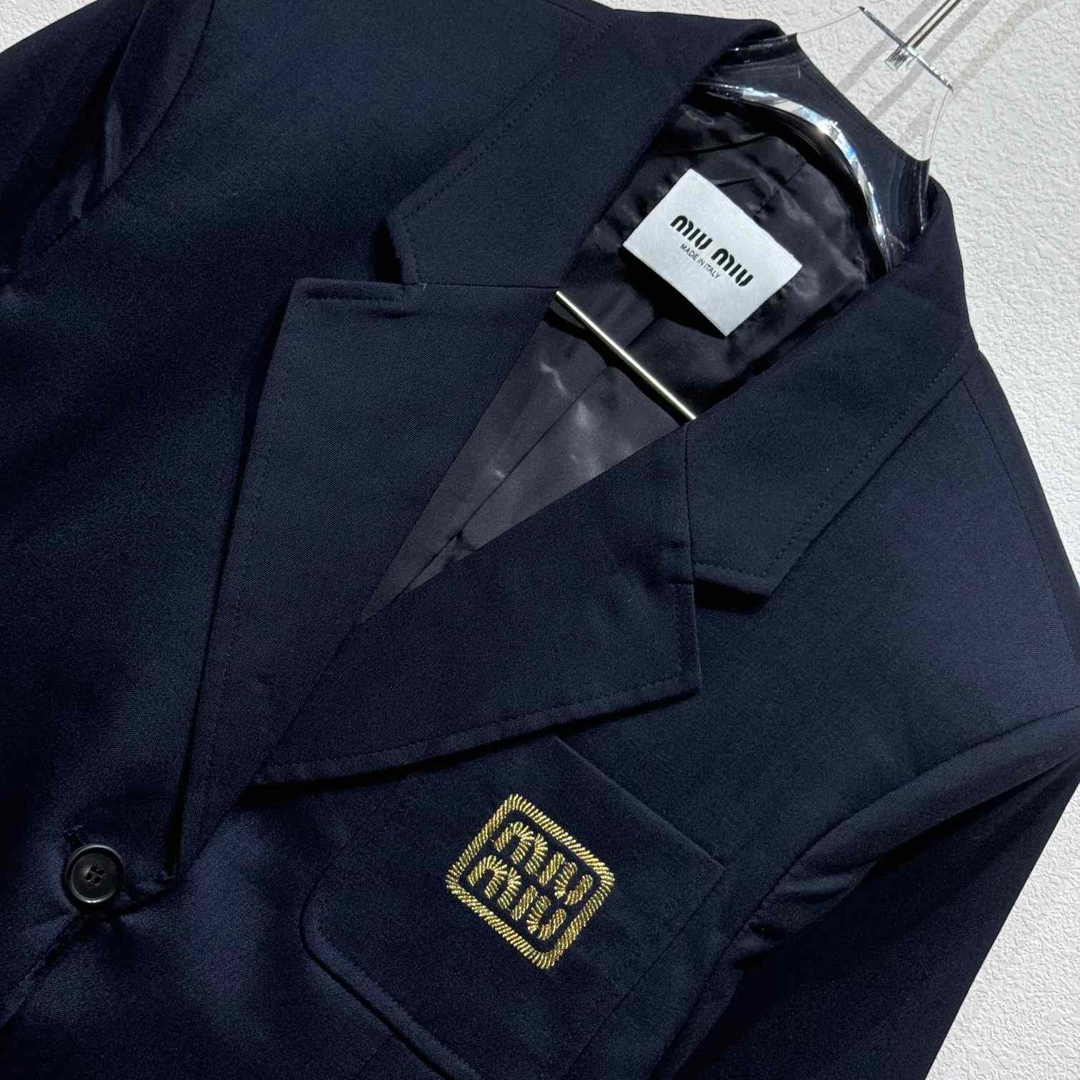 Miu Miu Single-breasted Mohair Jacket - DopestKickz