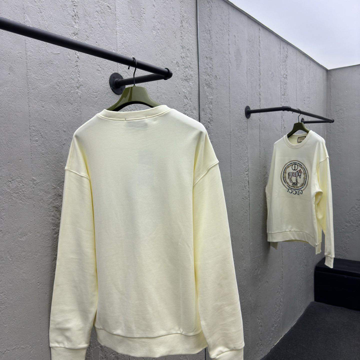 Gucci Cotton Jersey Sweatshirt With Embroidery - DopestKickz