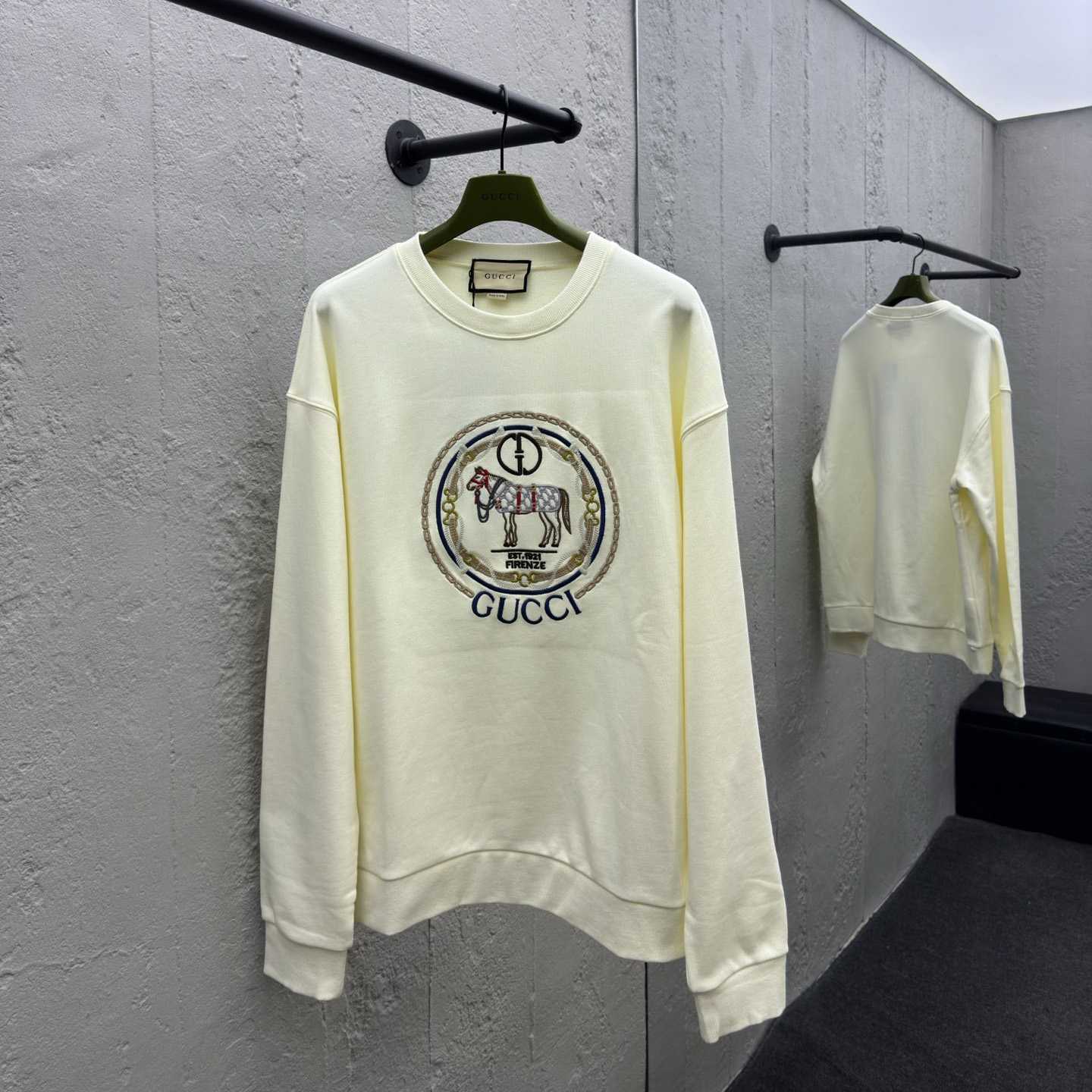 Gucci Cotton Jersey Sweatshirt With Embroidery - DopestKickz