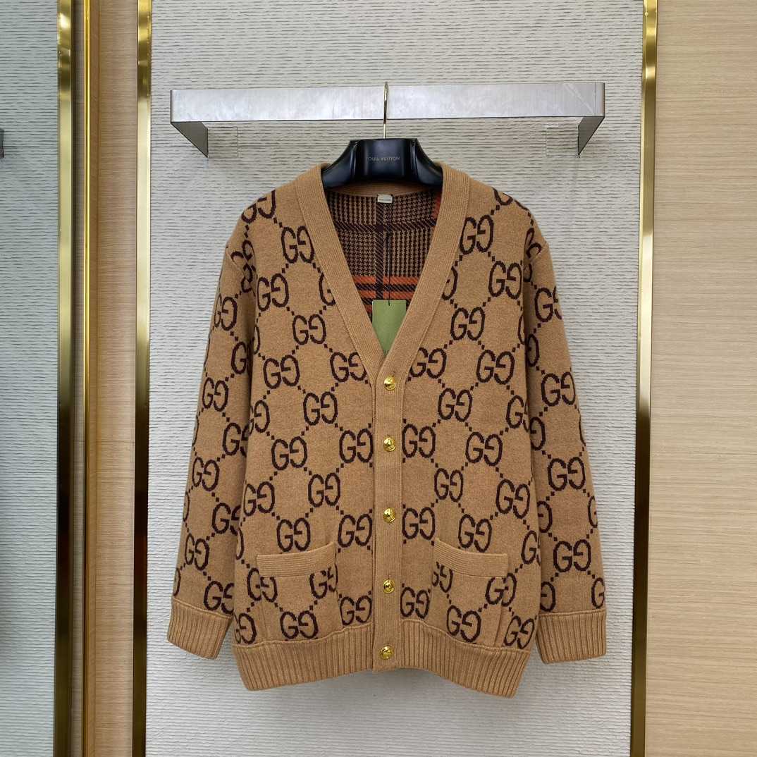 Gucci GG Wool Jacquard Cardigan  - DopestKickz