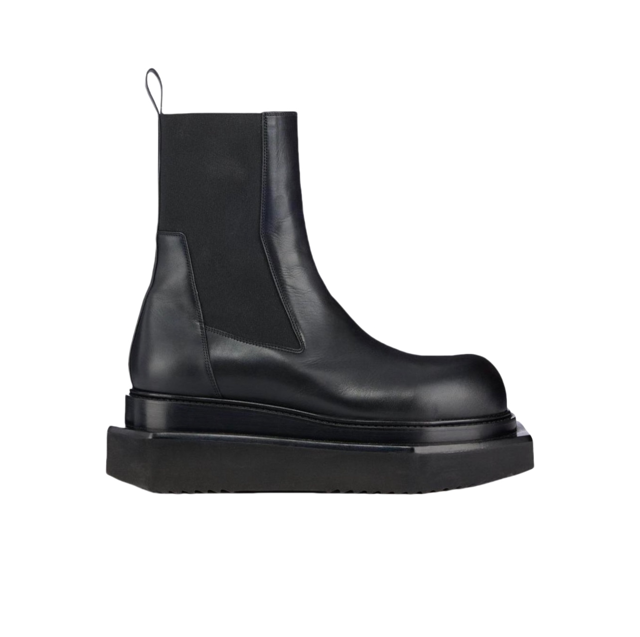Rick Owens Black Beatle Turbo Cyclops Leather Boots - DopestKickz