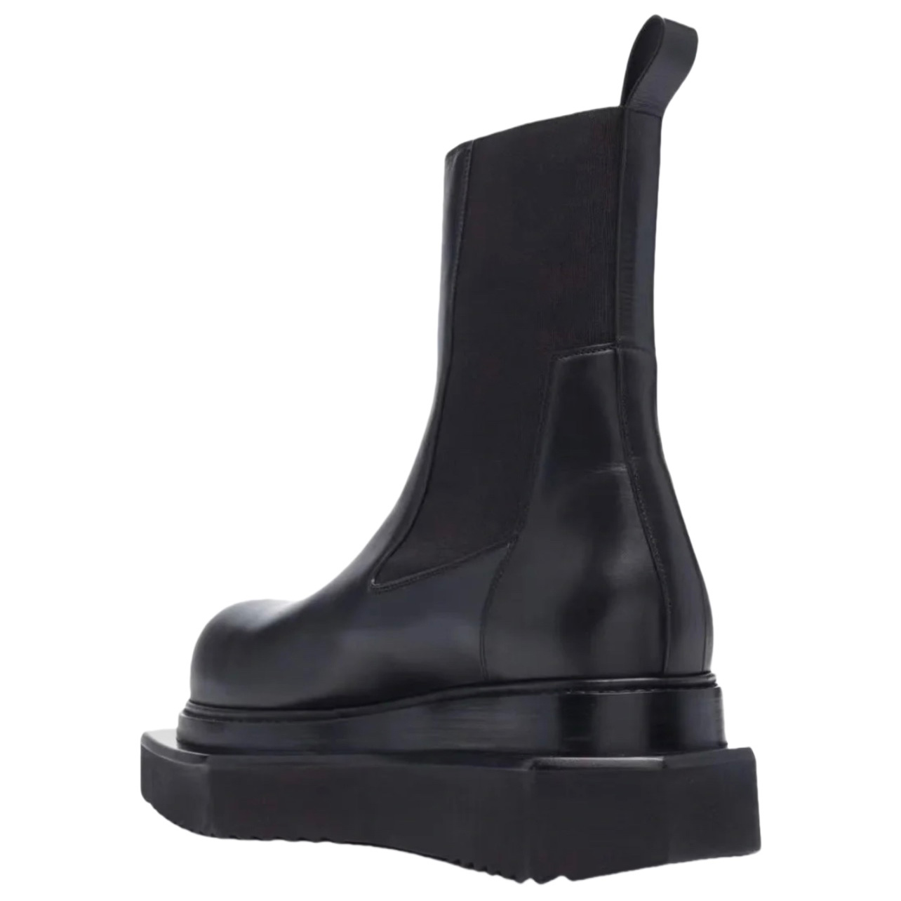 Rick Owens Black Beatle Turbo Cyclops Leather Boots - DopestKickz