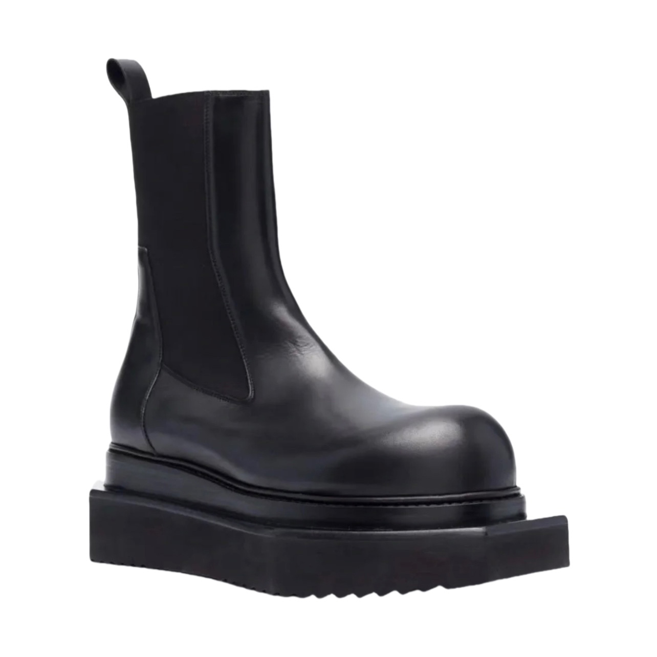 Rick Owens Black Beatle Turbo Cyclops Leather Boots - DopestKickz
