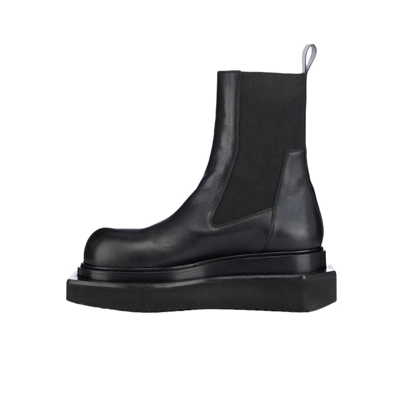 Rick Owens Black Beatle Turbo Cyclops Leather Boots - DopestKickz