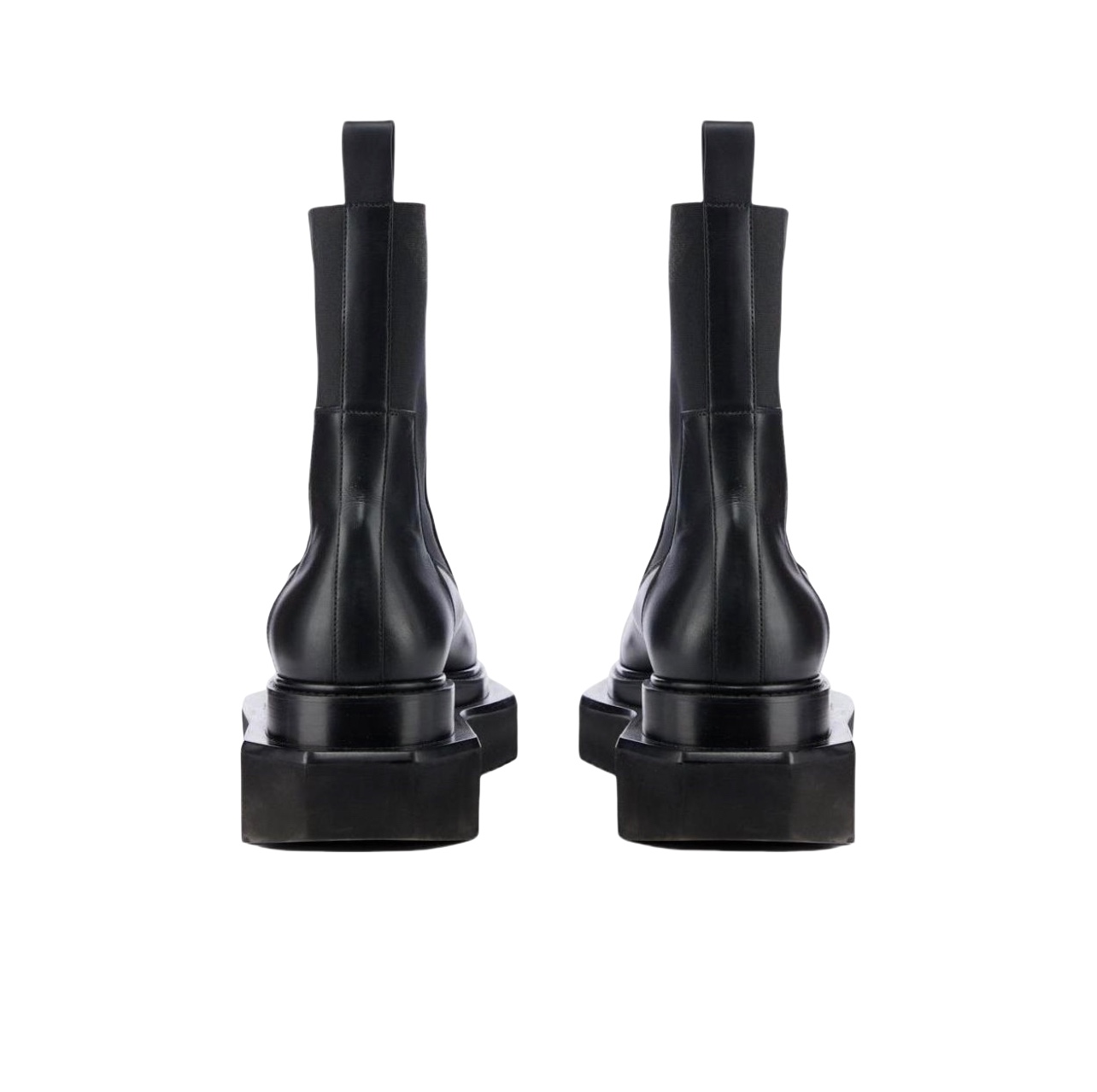 Rick Owens Black Beatle Turbo Cyclops Leather Boots - DopestKickz