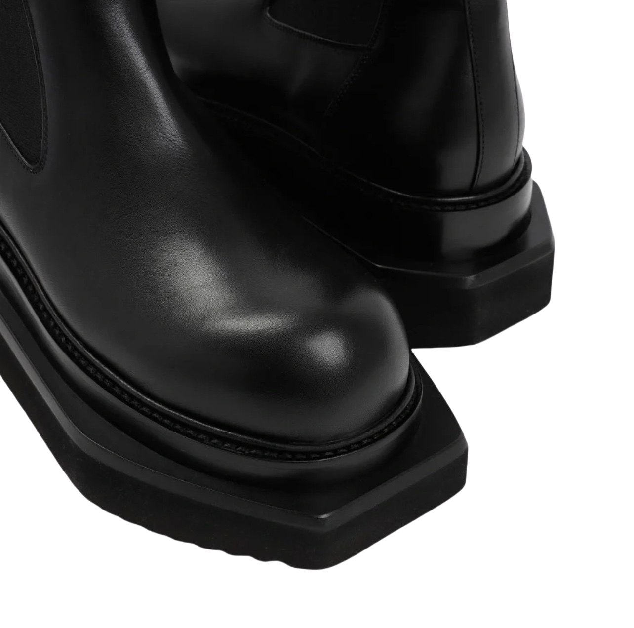 Rick Owens Black Beatle Turbo Cyclops Leather Boots - DopestKickz
