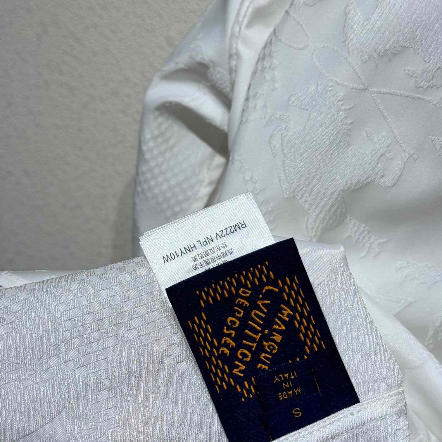 Louis Vuitton Long-Sleeved Jacquard Silk Shirt   1AFWS6 - DopestKickz