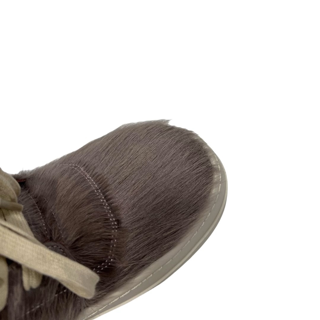 Rick Owens Geobasket Cow Fur Pale Pink Boots - DopestKickz