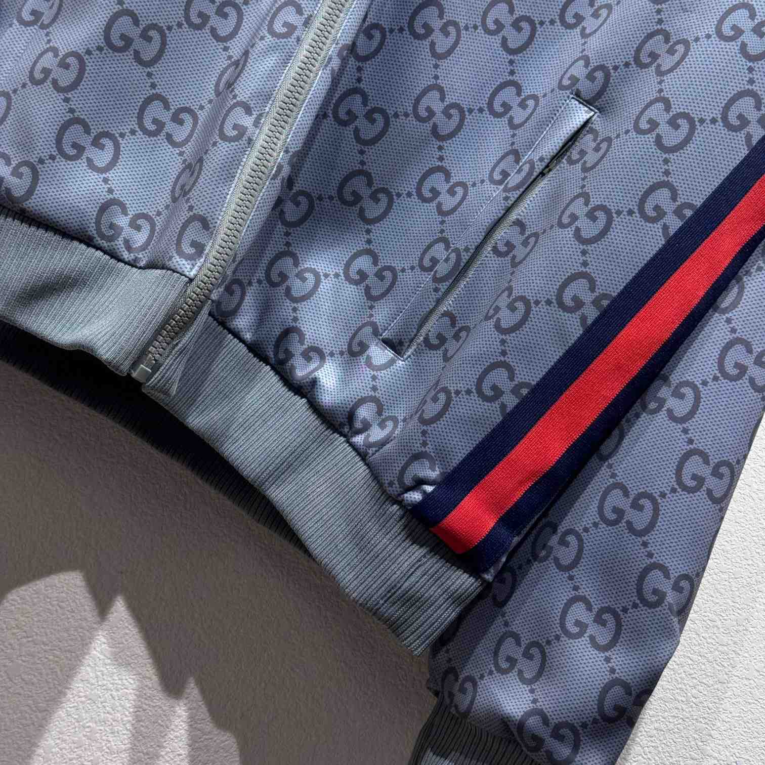 Gucci Jumbo GG Zip Jacket With Web - DopestKickz