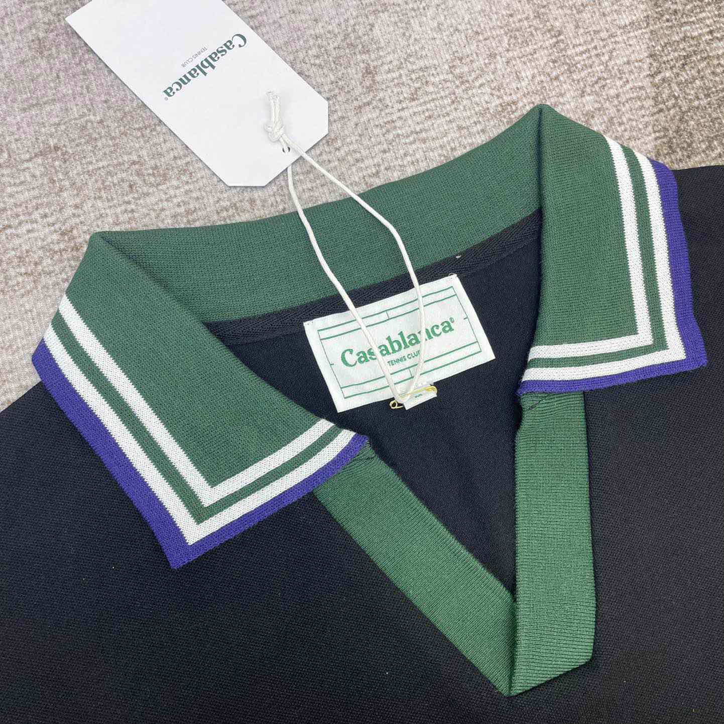 Casablanca Croquis De Tennis Piqué Polo Shirt   c885 - DopestKickz
