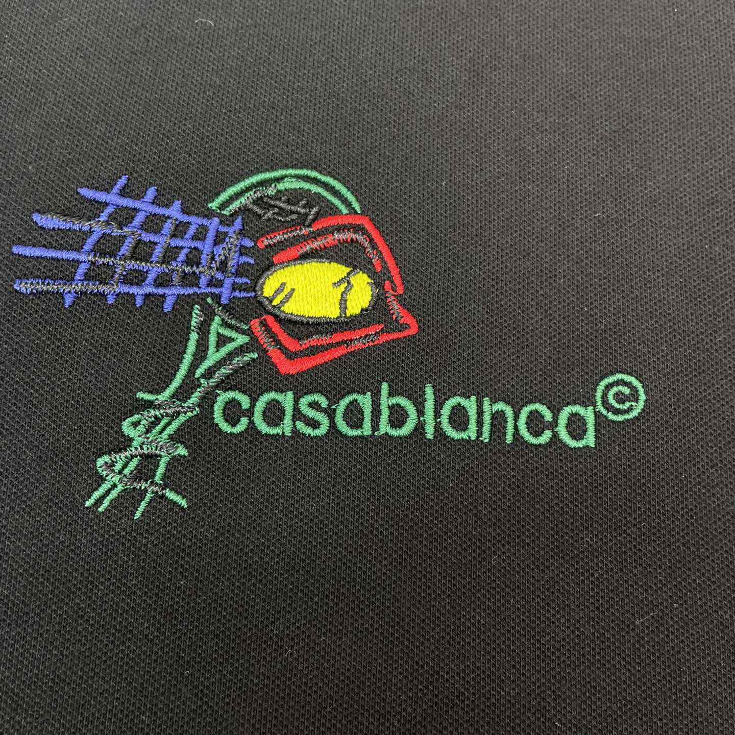 Casablanca Croquis De Tennis Piqué Polo Shirt   c885 - DopestKickz