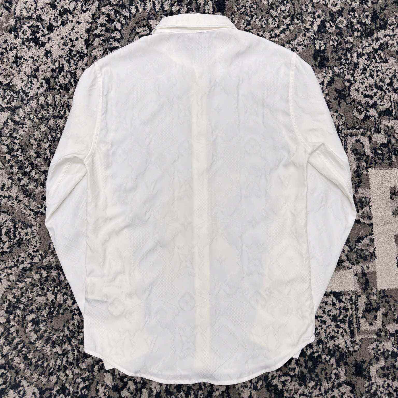 Louis Vuitton Long-Sleeved Jacquard Silk Shirt - DopestKickz