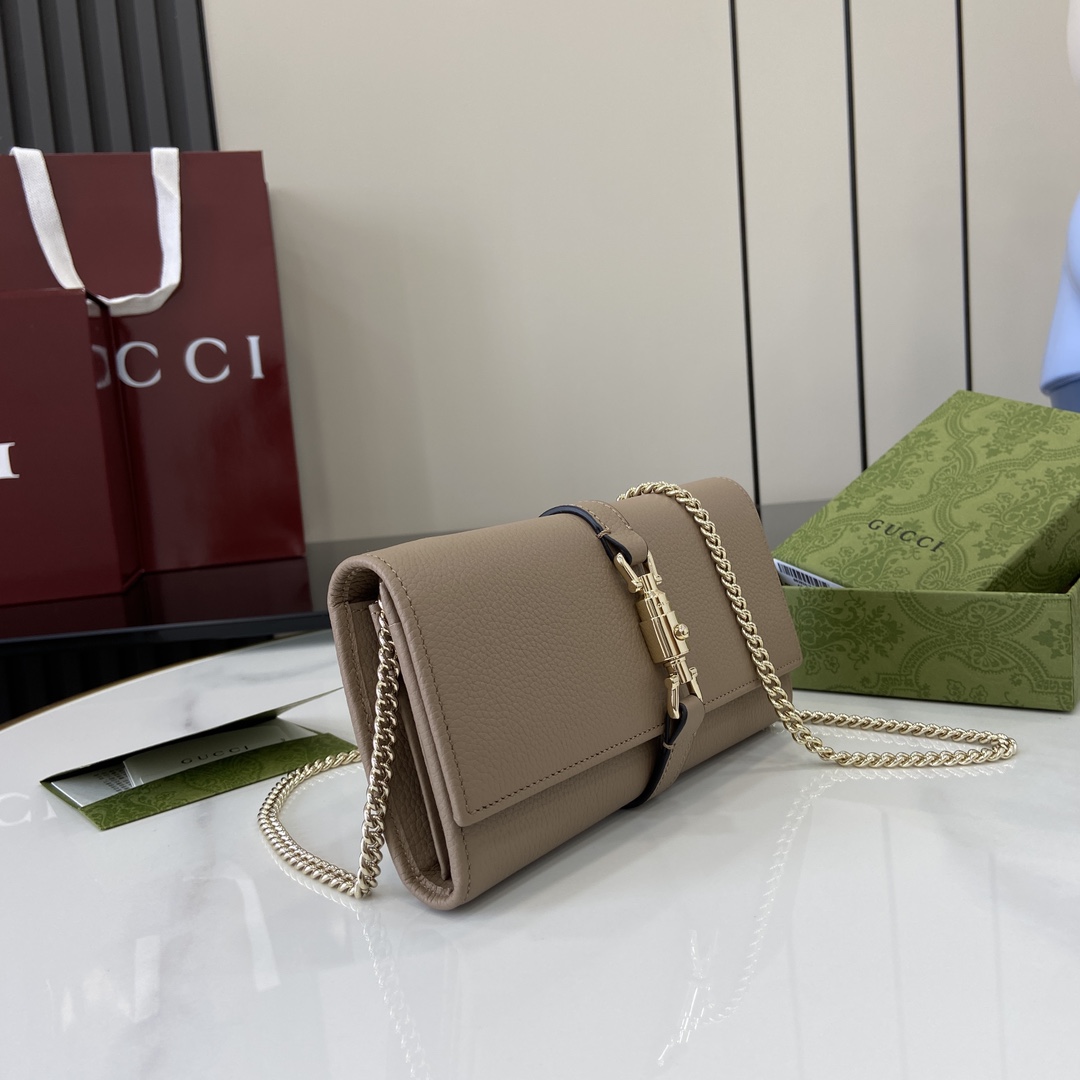 Gucci Jackie 1961 Chain Wallet - DopestKickz
