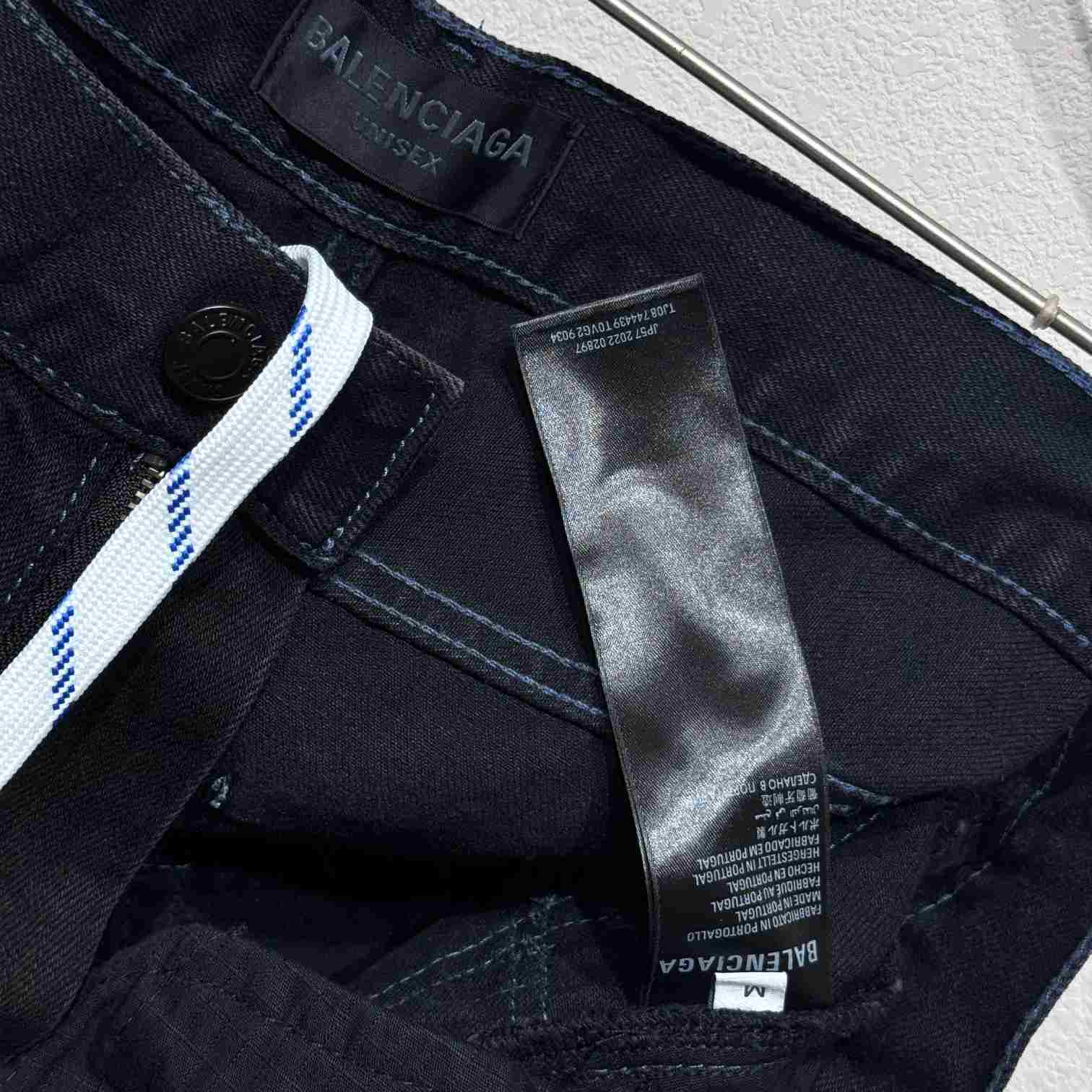 Balenciaga Double Knee Pants In Dark Blue  - DopestKickz