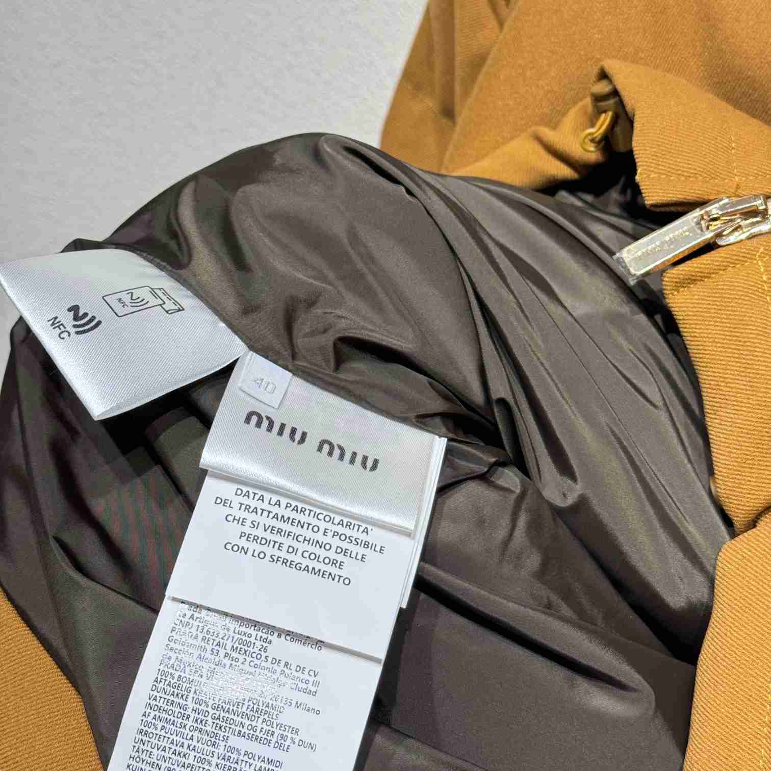 Miu Miu Gabardine Down Jacket - DopestKickz