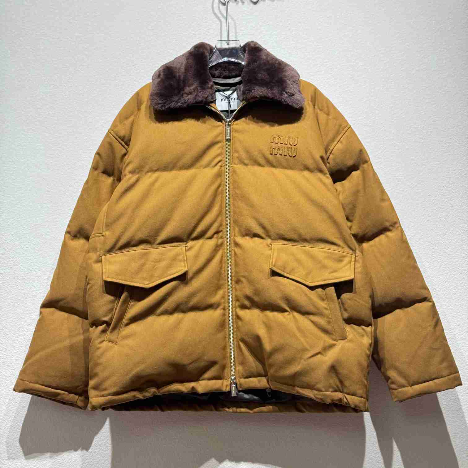 Miu Miu Gabardine Down Jacket - DopestKickz