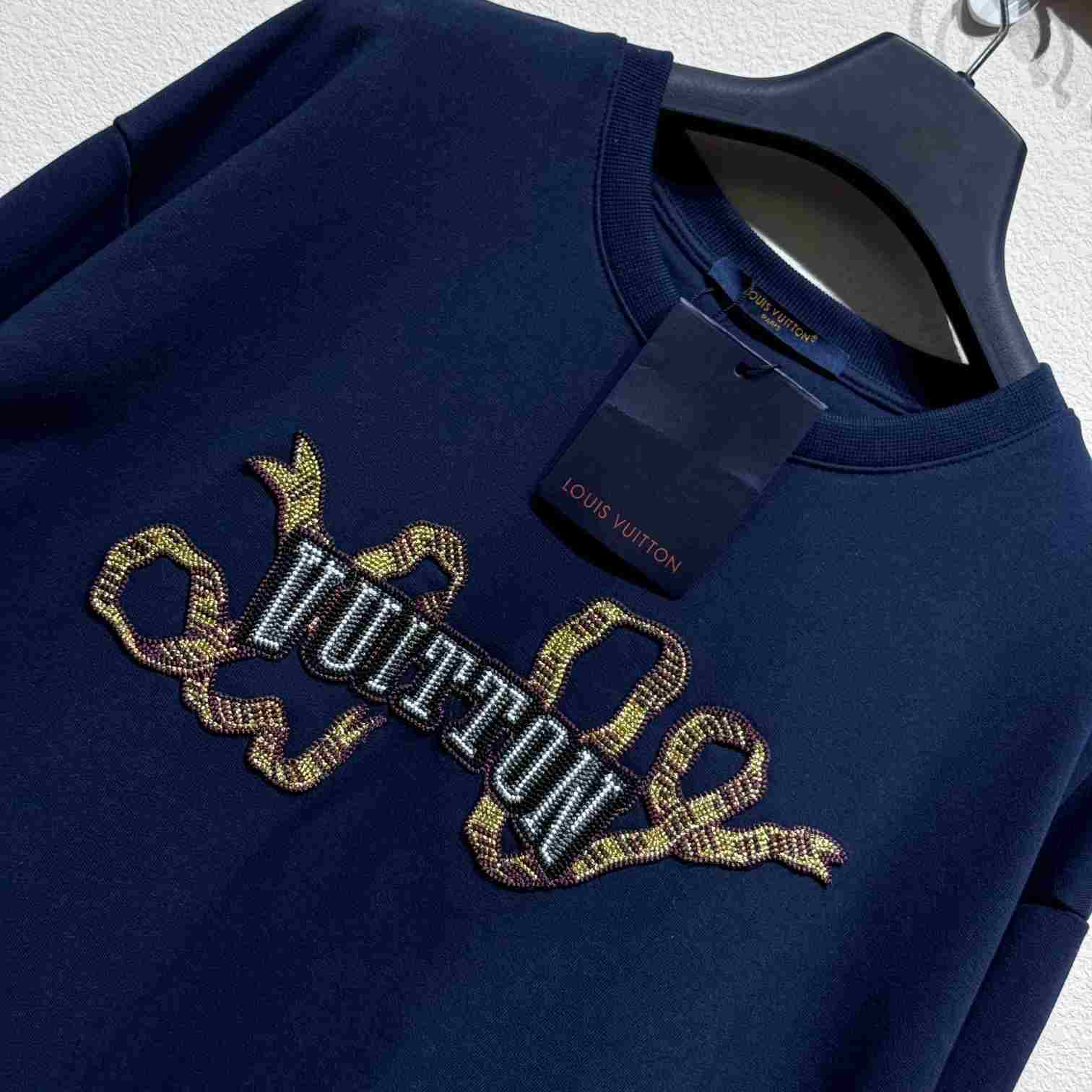 Louis Vuitton Embroidered Cotton Crewneck   1AGJXV - DopestKickz