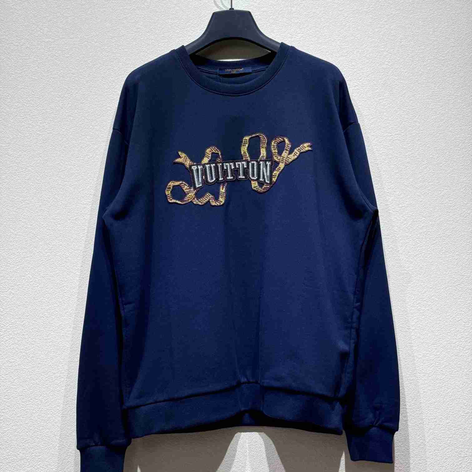 Louis Vuitton Embroidered Cotton Crewneck   1AGJXV - DopestKickz