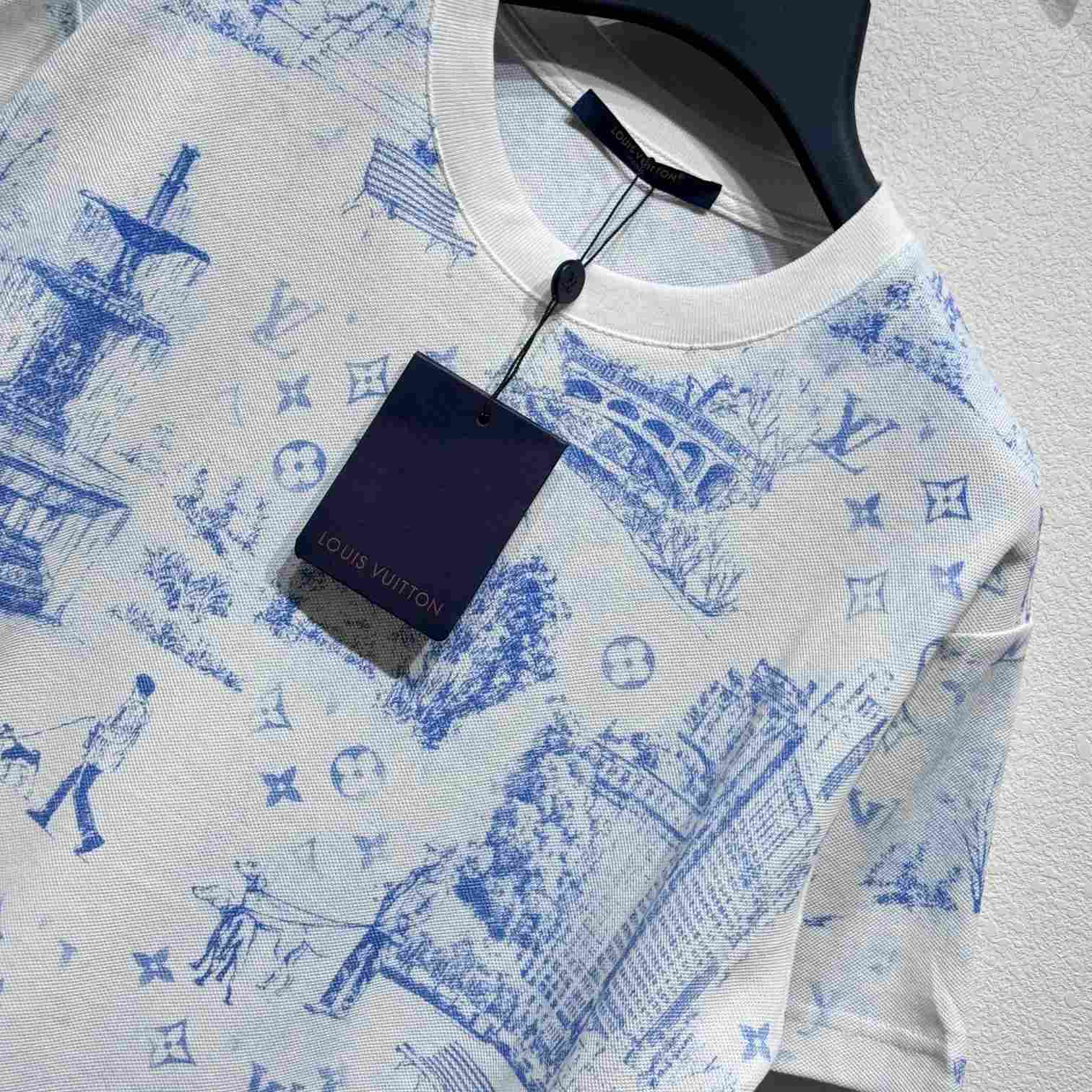 Louis Vuitton Printed Cotton Pique T-Shirt - DopestKickz