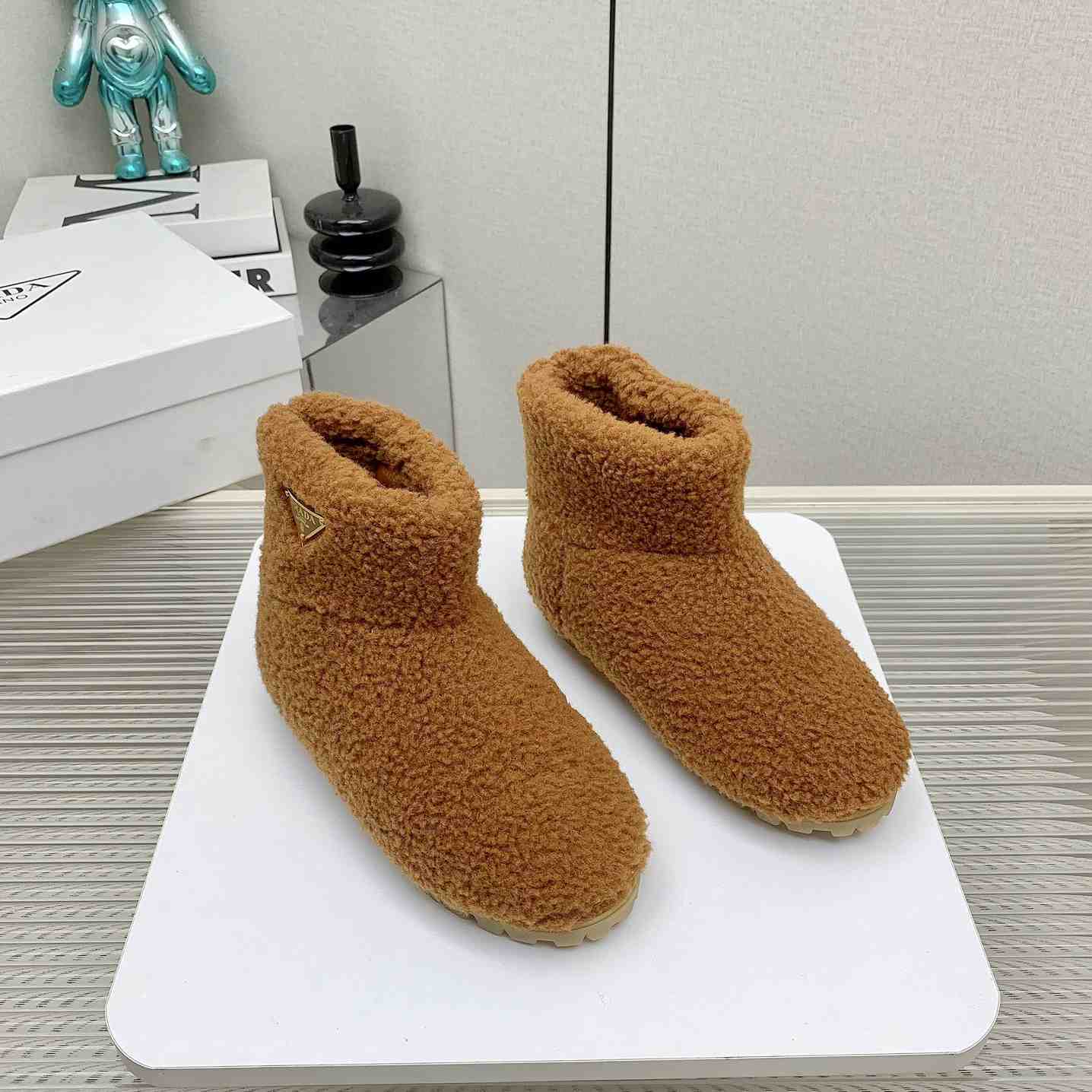Prada Shearling Booties - DopestKickz