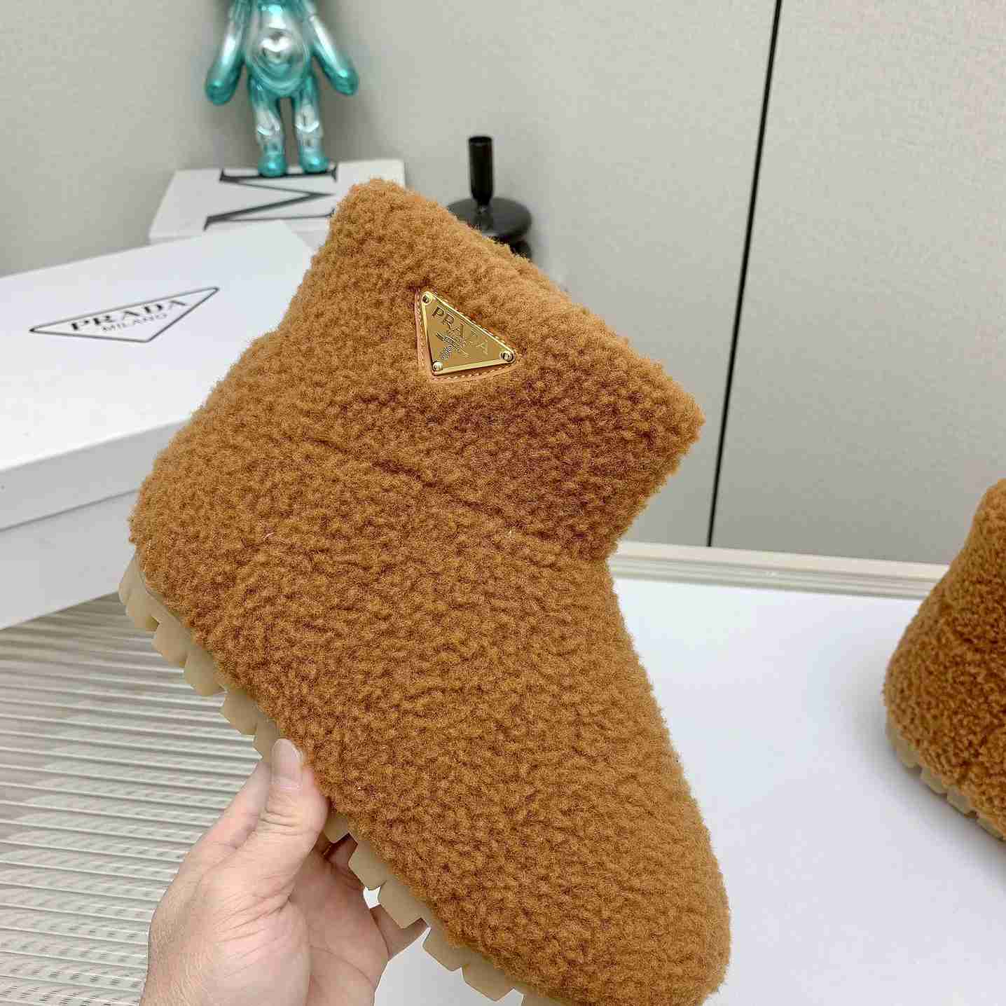 Prada Shearling Booties - DopestKickz
