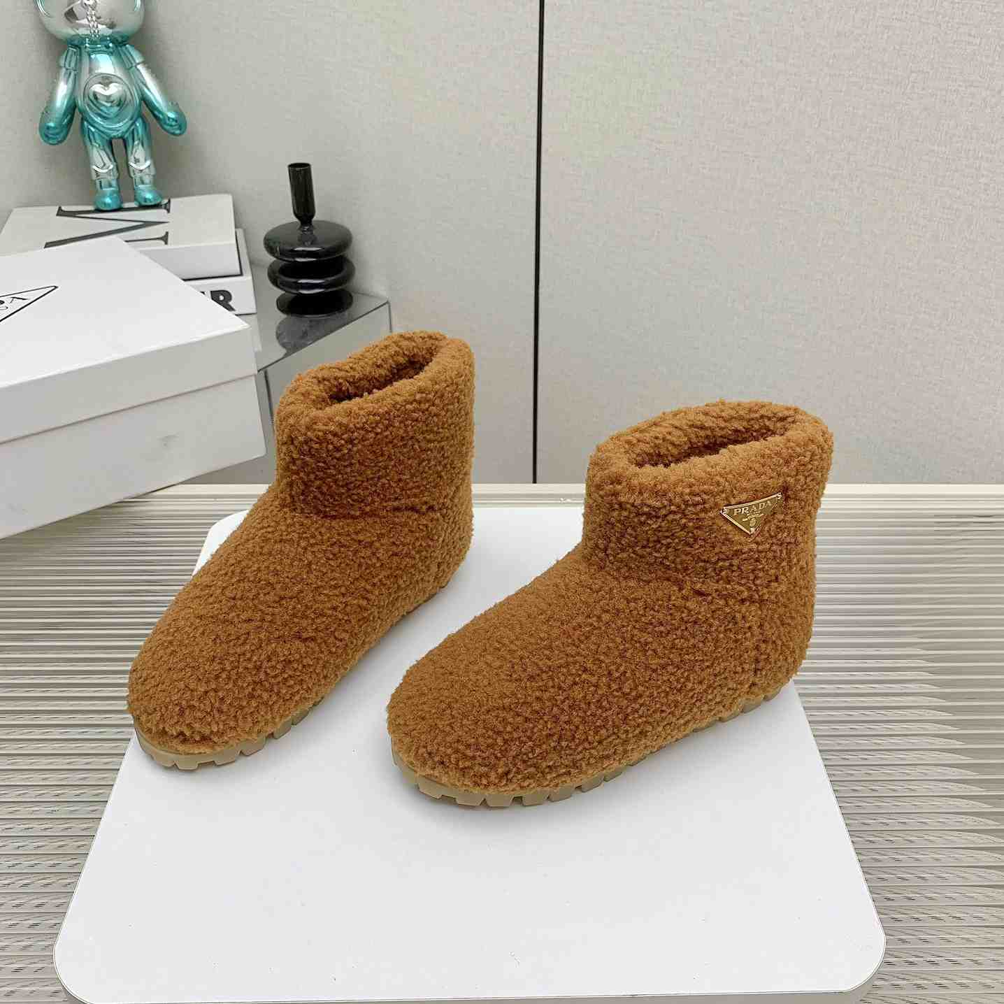 Prada Shearling Booties - DopestKickz