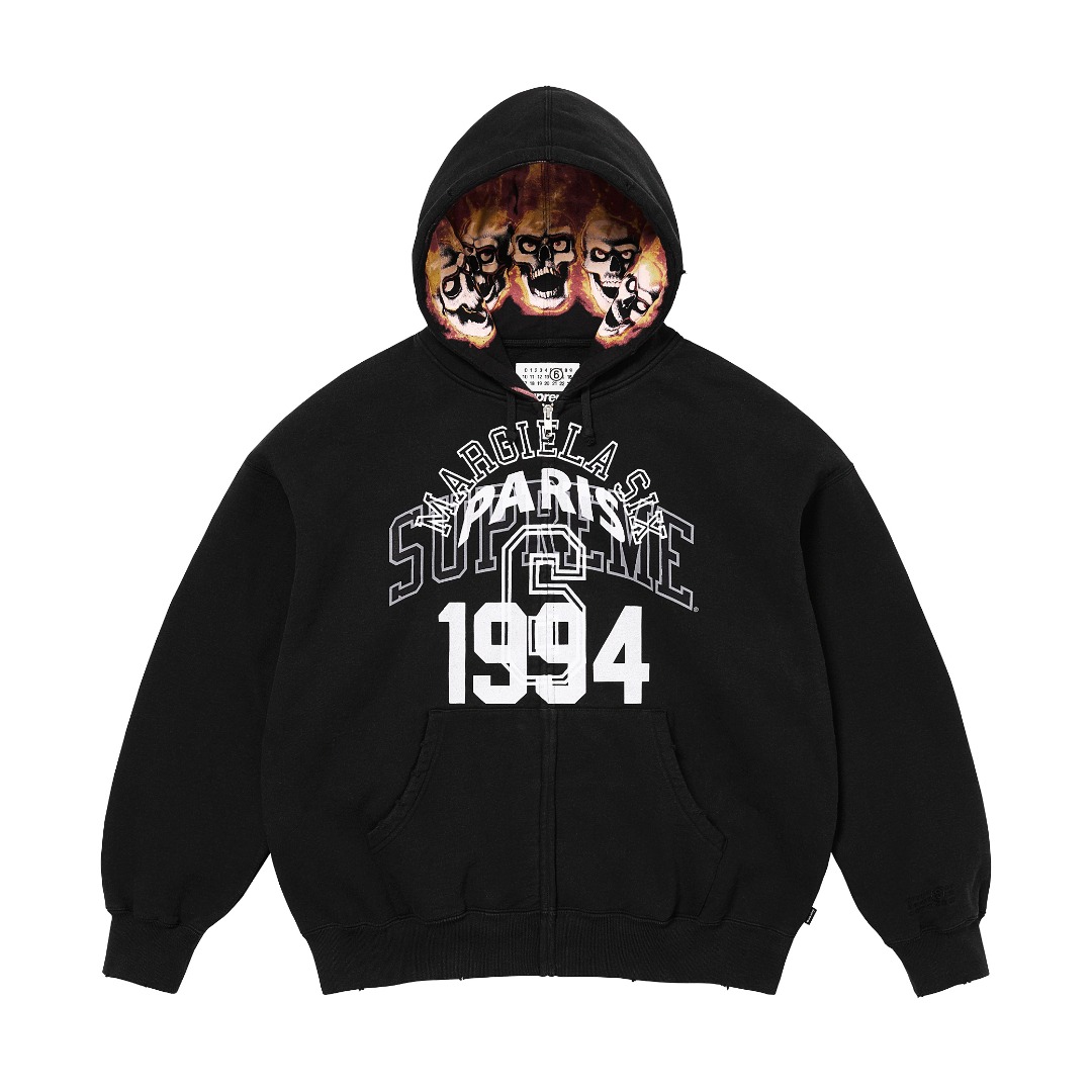 Supreme MM6 Maison Margiela Zip Up Hooded Sweatshirt  - DopestKickz