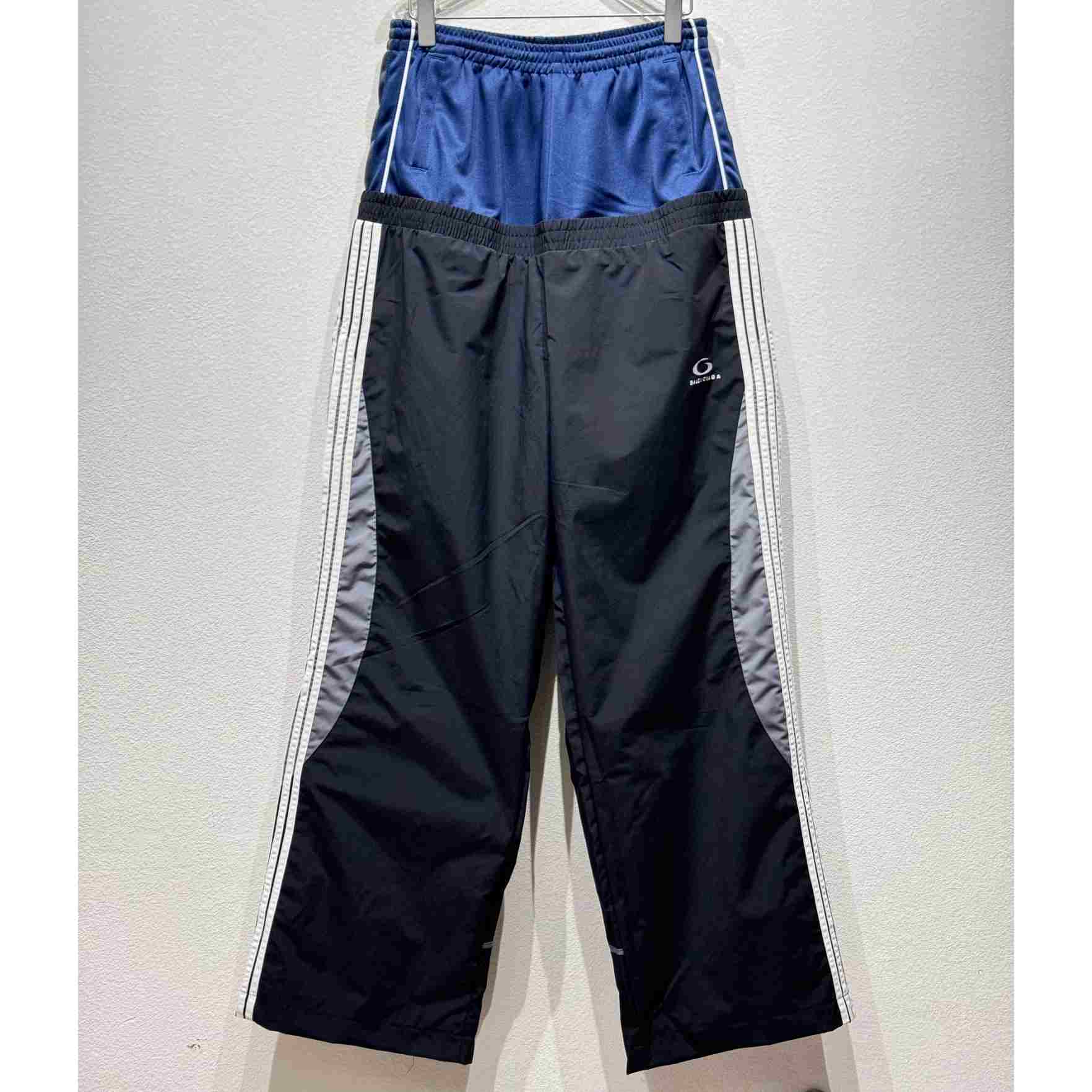 Balenciaga Cut-Up Tracksuit Pants In Black - DopestKickz