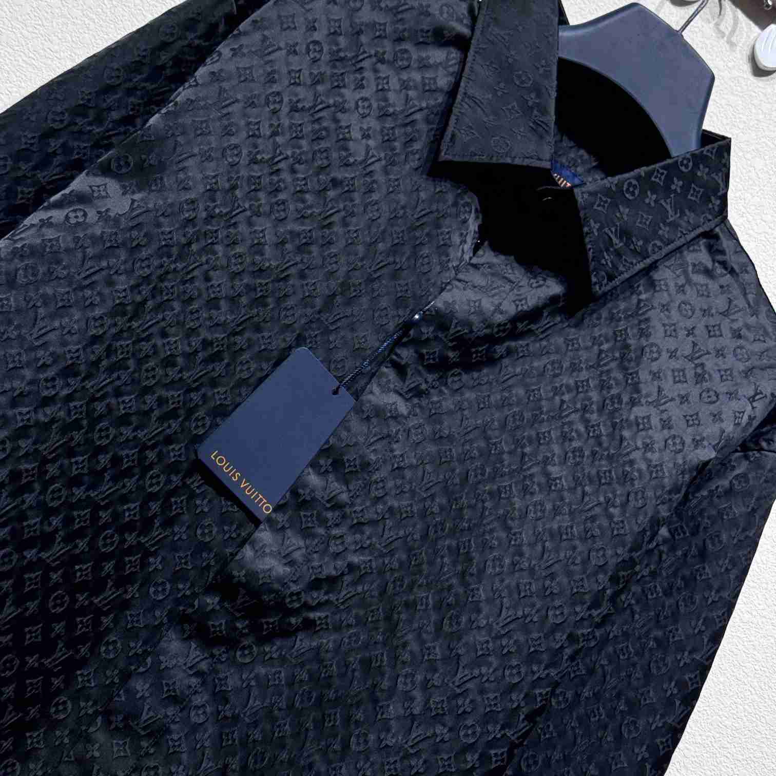 Louis Vuitton Monogram Long-Sleeved Shirt    - DopestKickz