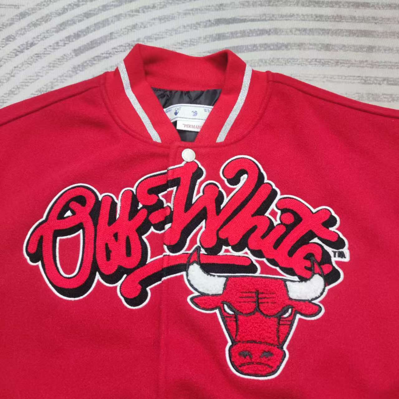 Off-White™ C/O Chicago Bulls Red Varsity - DopestKickz