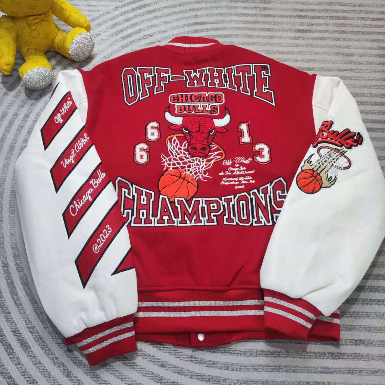 Off-White™ C/O Chicago Bulls Red Varsity - DopestKickz