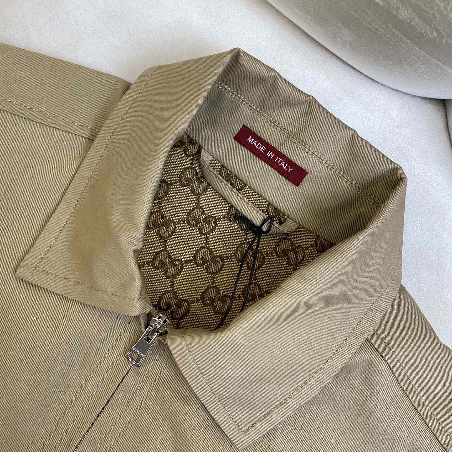 Gucci Cotton Twill Jacket With Web - DopestKickz