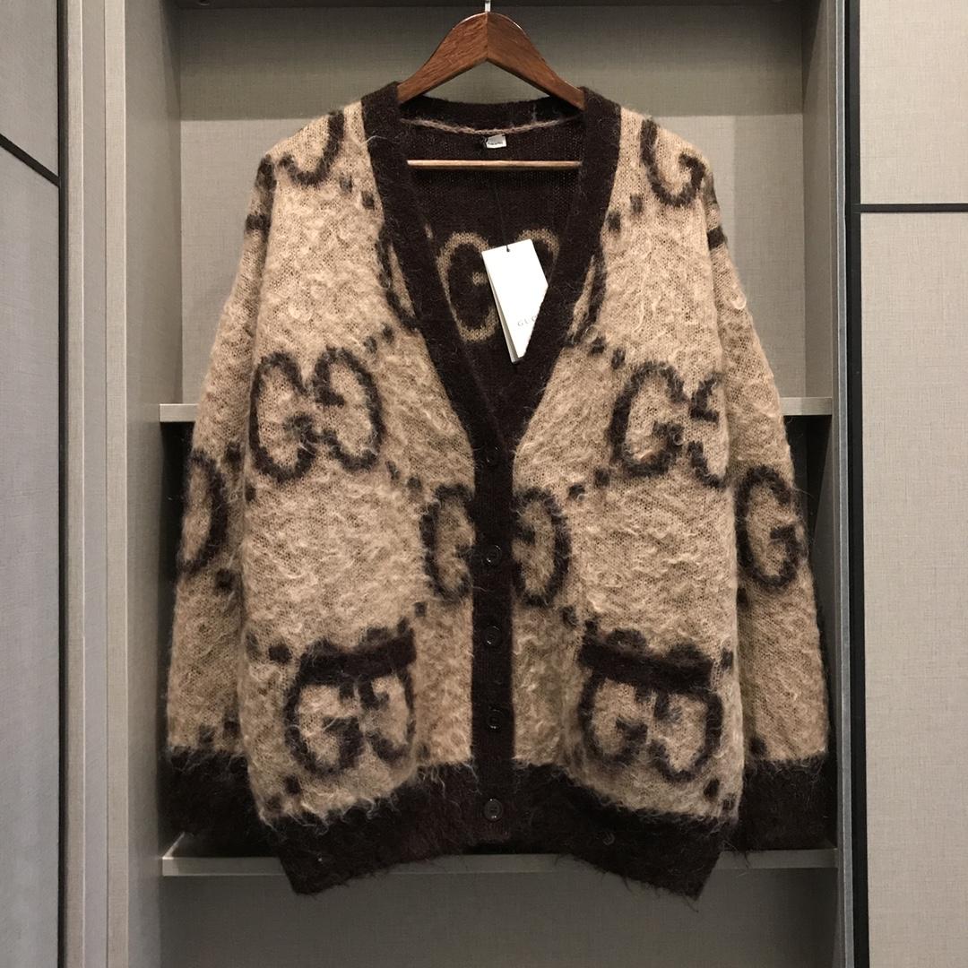 Gucci GG Wool Jacquard Cardigan  - DopestKickz