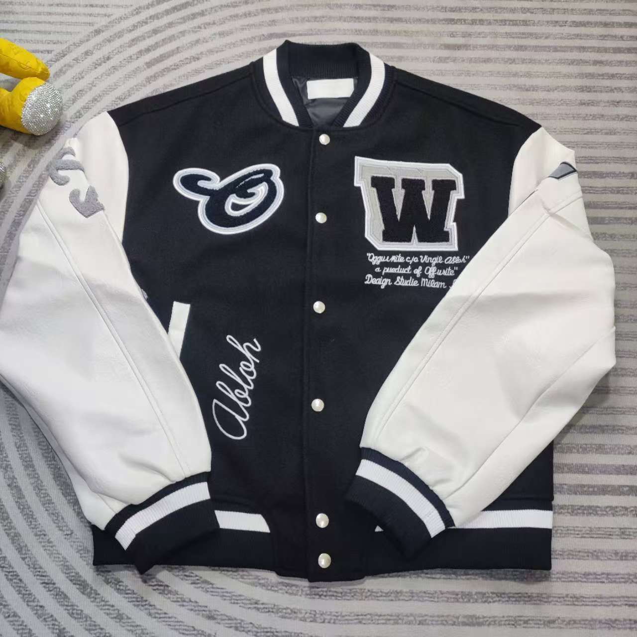 Off-White Lea Varsity Jacket  - DopestKickz