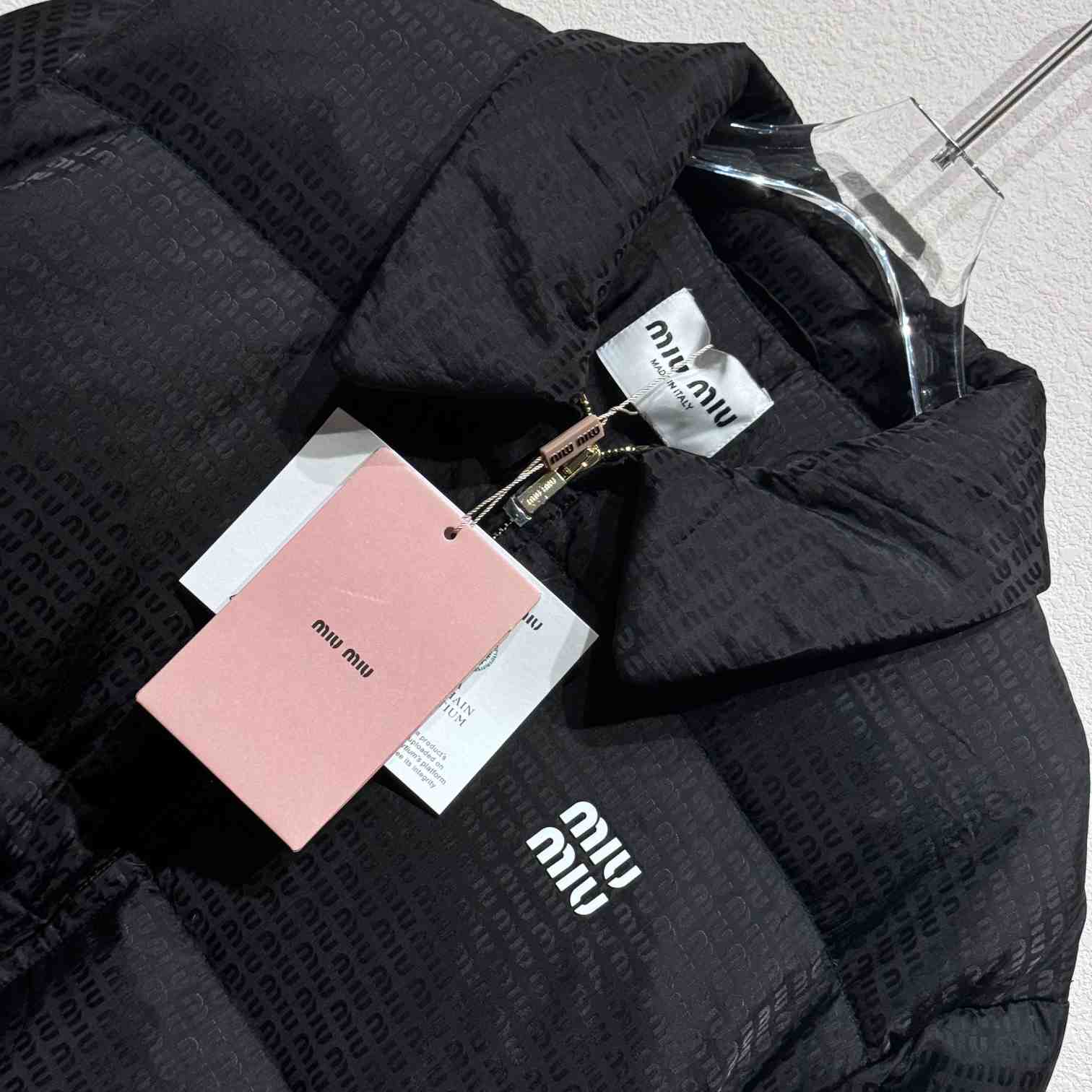 Miu Miu logo-appliqué puffer jacket  - DopestKickz
