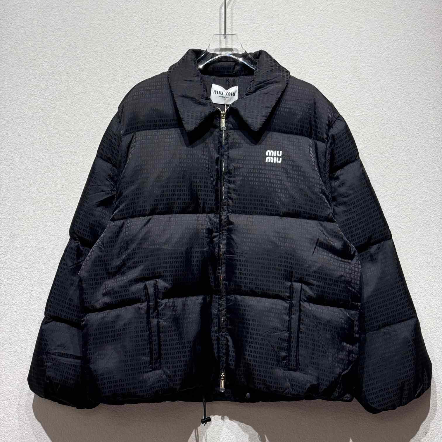 Miu Miu logo-appliqué puffer jacket  - DopestKickz