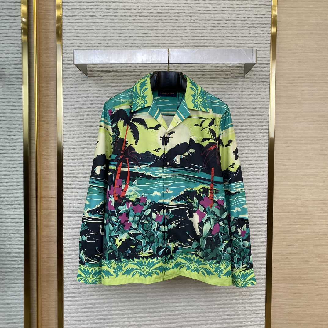 Louis Vuitton Long-Sleeved Cotton Shirt   - DopestKickz
