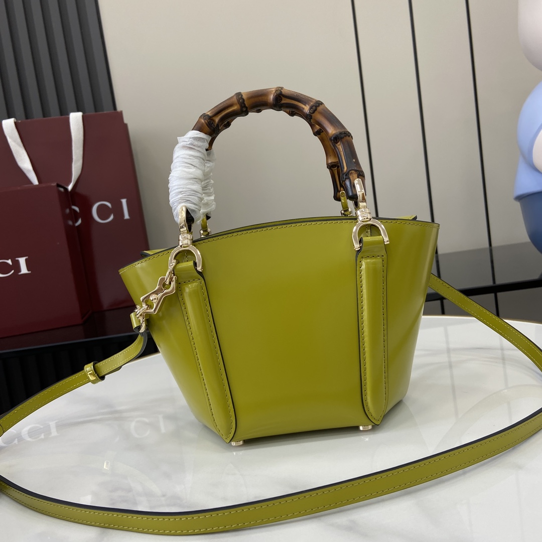 Gucci Mini Bamboo Top Handle Tote Bag - DopestKickz