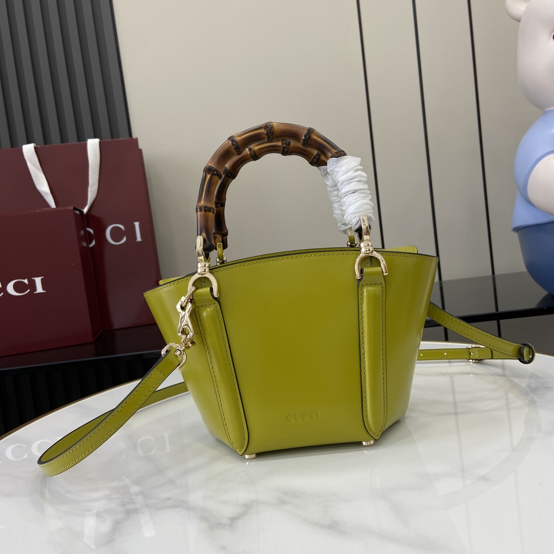 Gucci Mini Bamboo Top Handle Tote Bag - DopestKickz