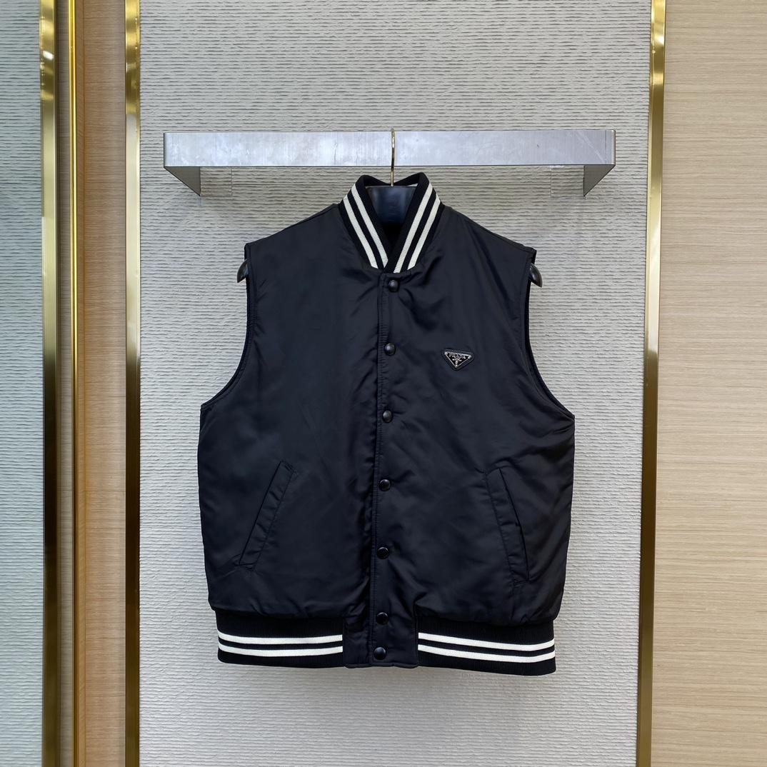 Prada Black Re-Nylon Vest - DopestKickz