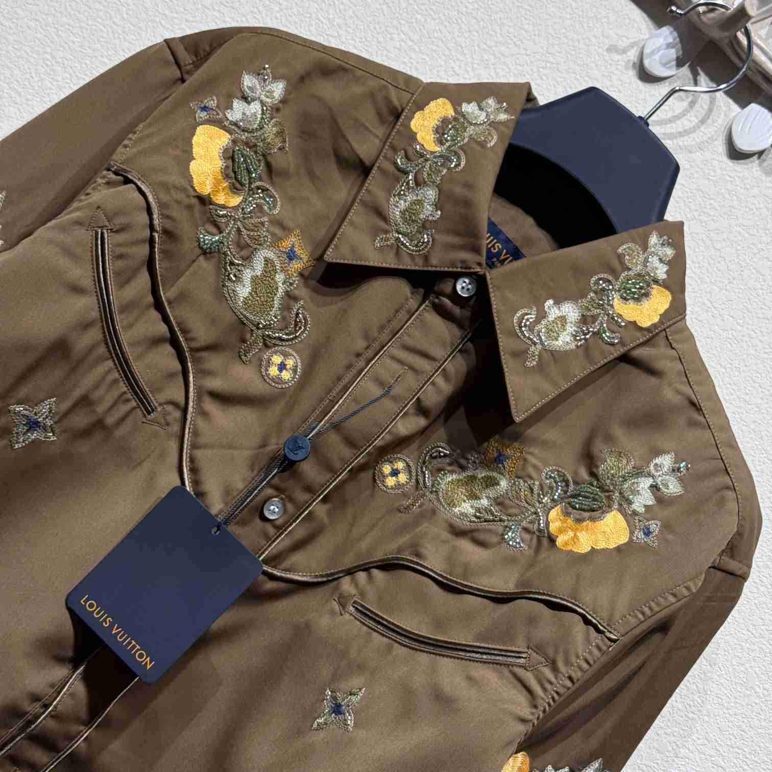 Louis Vuitton Embroidered Long-Sleeved Wool Shirt   - DopestKickz