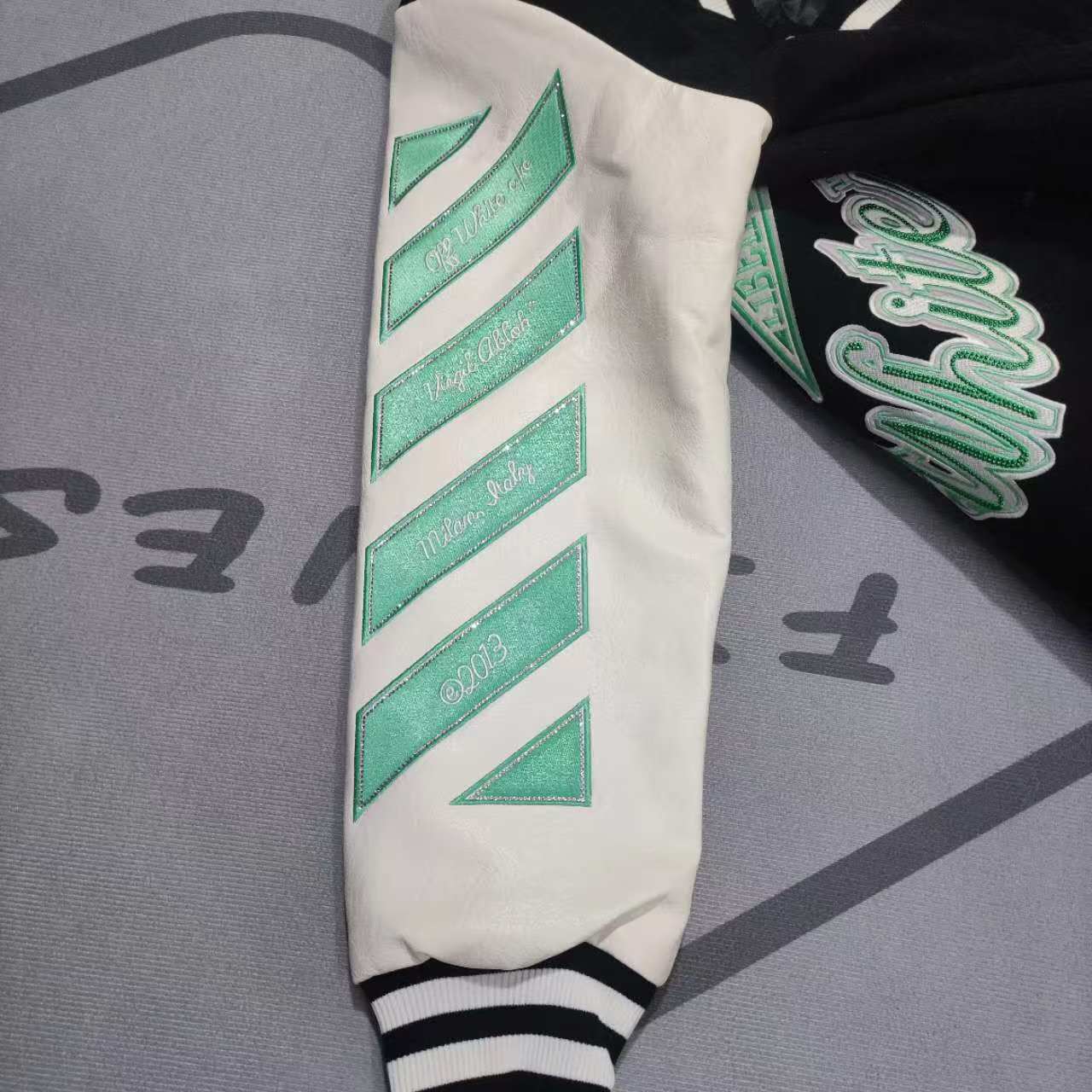 Off-White New York Liberty Varsity Jacket - DopestKickz