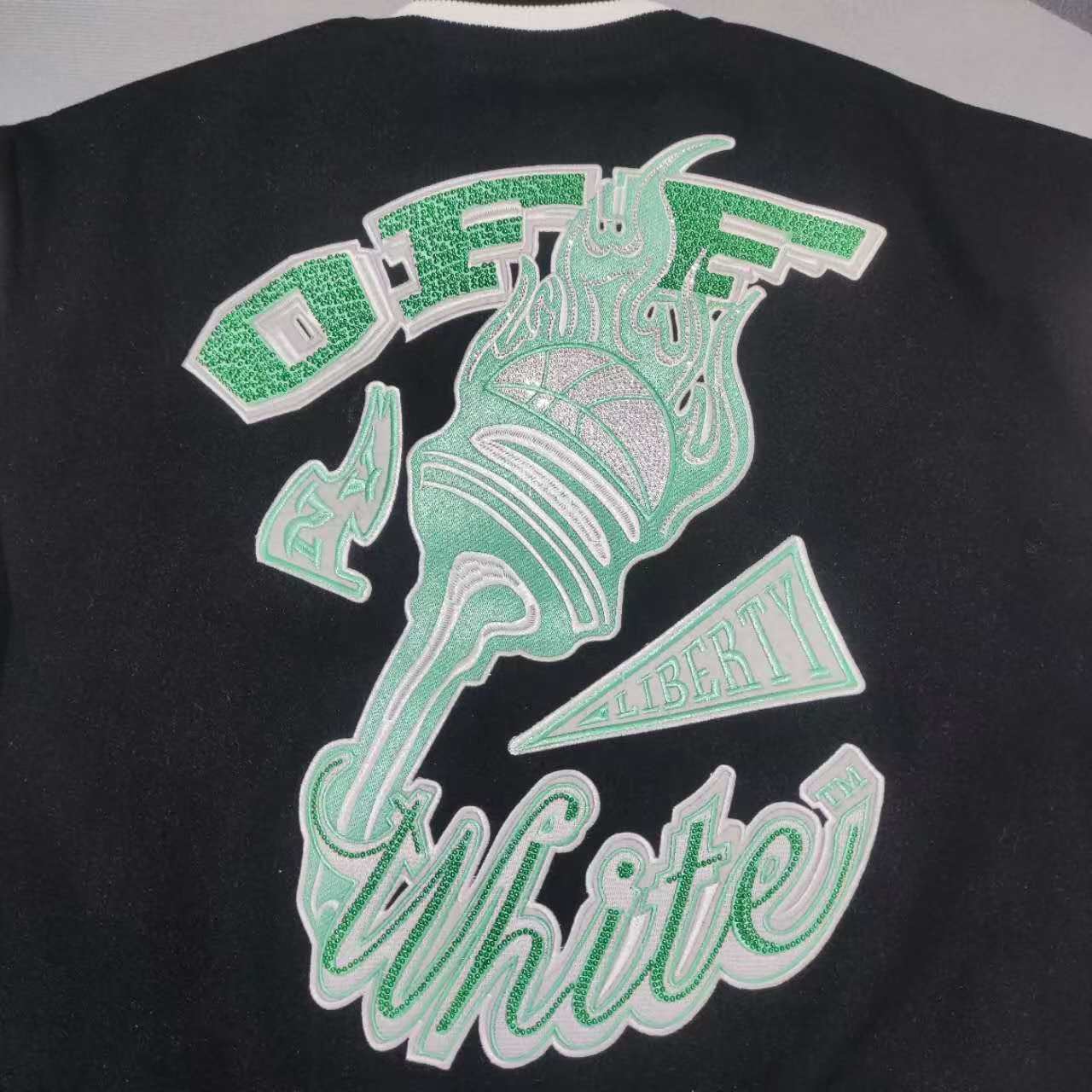 Off-White New York Liberty Varsity Jacket - DopestKickz