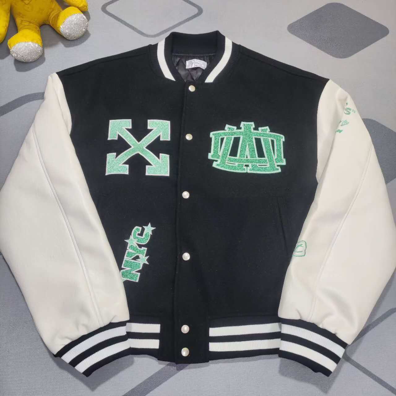 Off-White New York Liberty Varsity Jacket - DopestKickz
