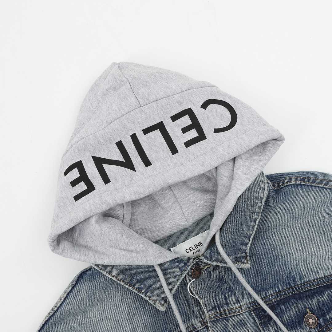 Celine Hooded Denim Jacket - DopestKickz