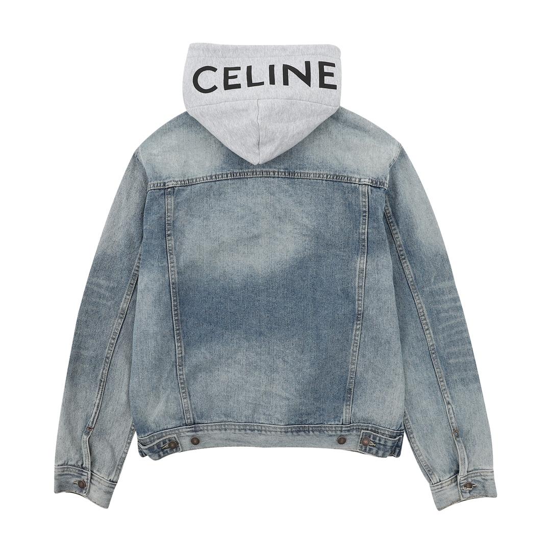 Celine Hooded Denim Jacket - DopestKickz