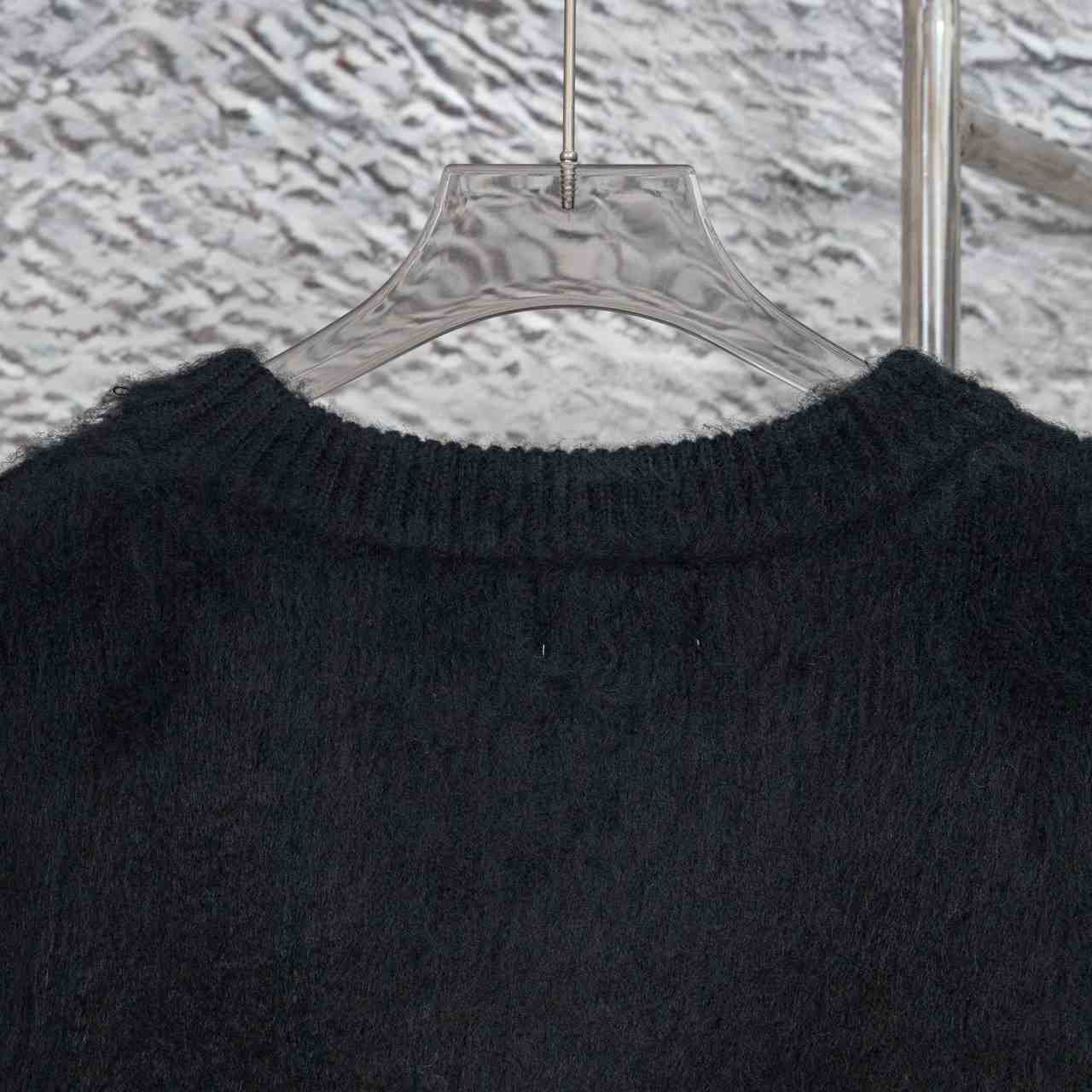 Saint Laurent Logo-Intarsia Mohair-Blend Sweater - DopestKickz