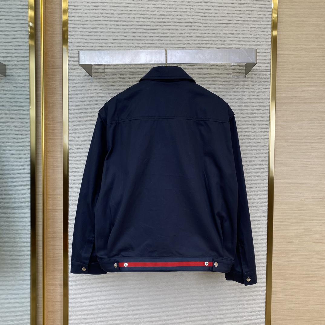 Gucci Cotton Twill Jacket With Web - DopestKickz