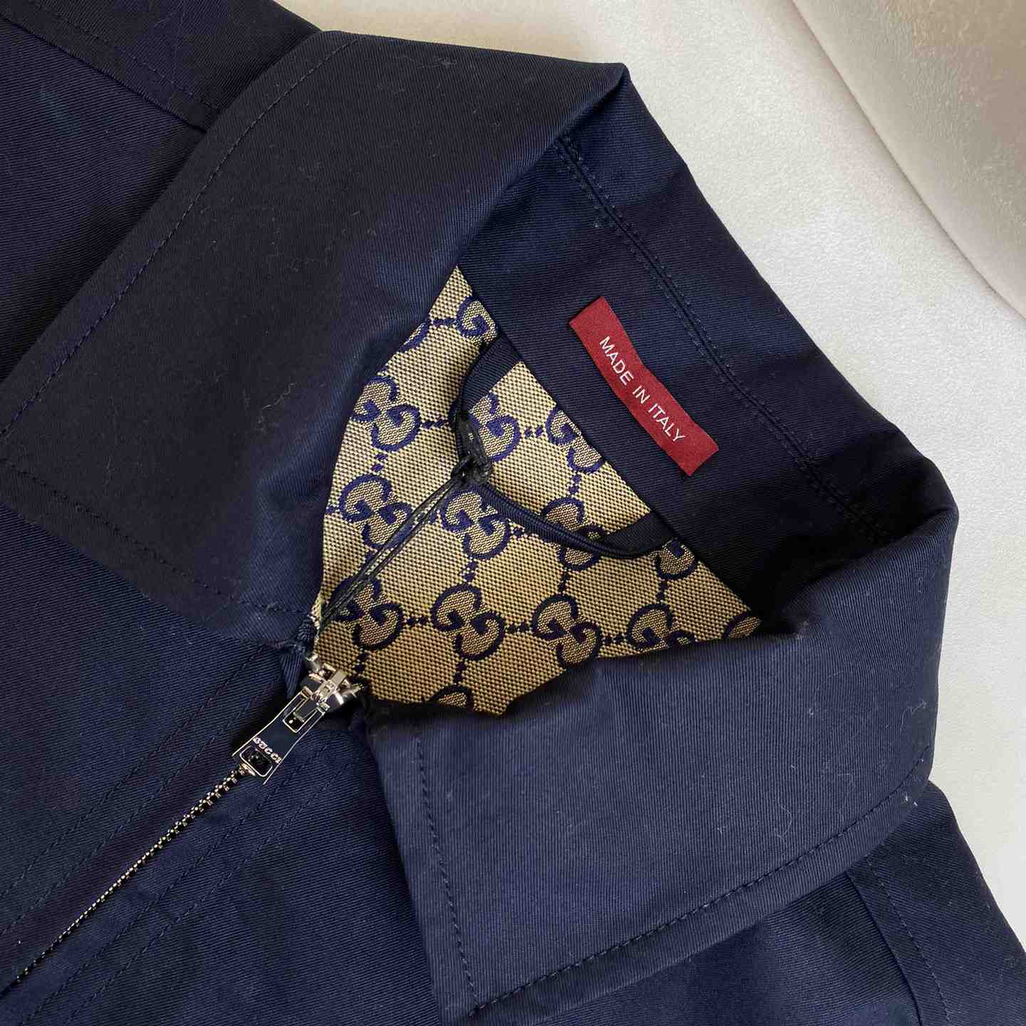 Gucci Cotton Twill Jacket With Web - DopestKickz