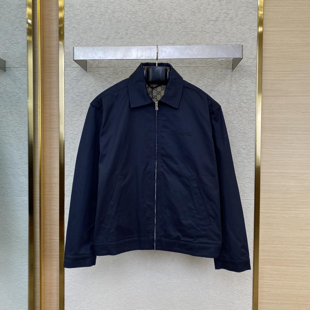 Gucci Cotton Twill Jacket With Web - DopestKickz